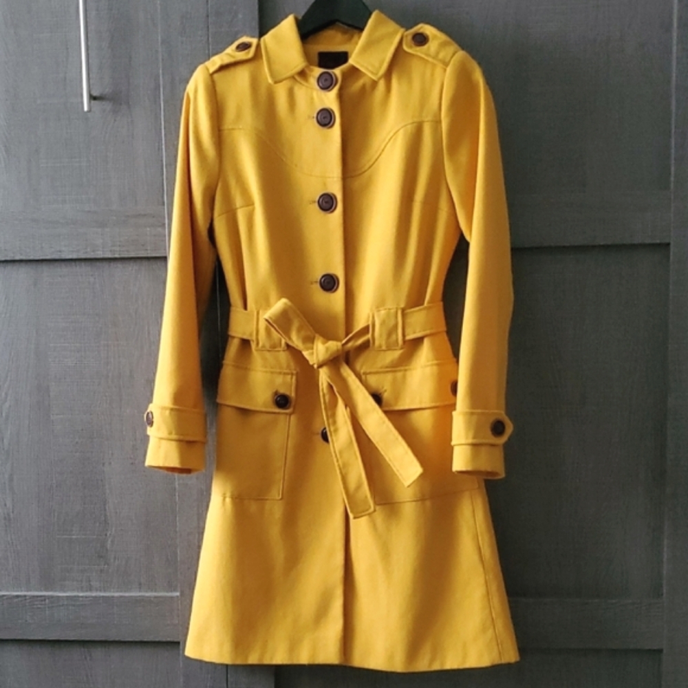 VIA Wool Blend Trench Coat